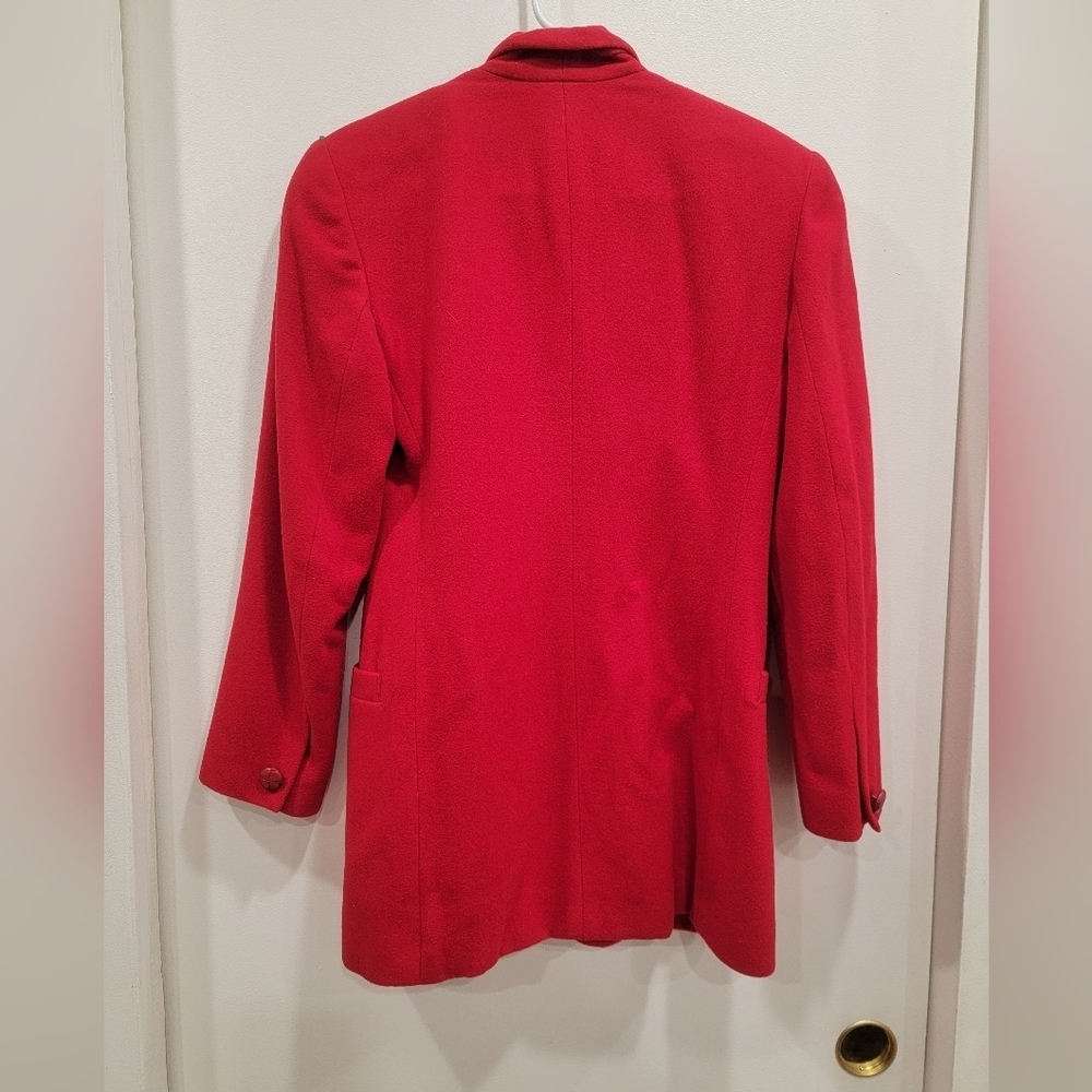 Harris/Wallace Red Wool Blazer Size 4 Great Condition - Picture 4 of 9